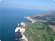 Vol au dessus de la côte normande