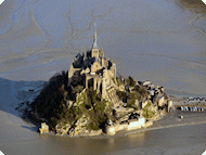 Vue aérienne du Mont St Michel